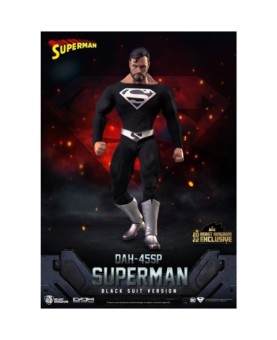 Figura beast kingdom dc comics superman dynamic8h traje negro especial