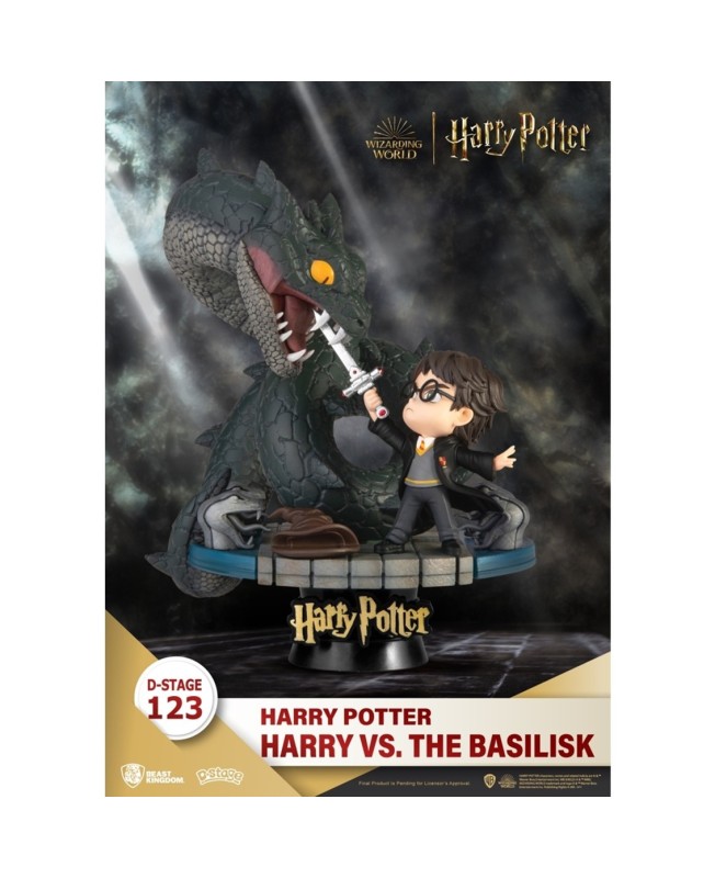 Figura beast kingdom dstage harry potter y la cámara secreta harry vs basilico