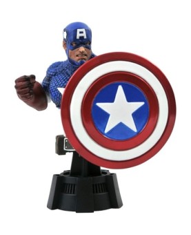 Figura busto diamond select toys marvel animado capitan america escala 1 - 7 resina