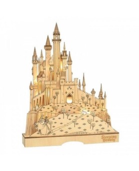 Figura replica enesco disney la bella durmiente castillo iluminado