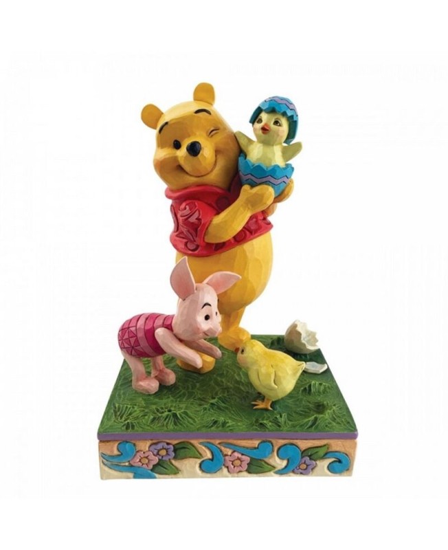 Figura enesco disney winnie the pooh winnie the pooh y piglet con pollitos