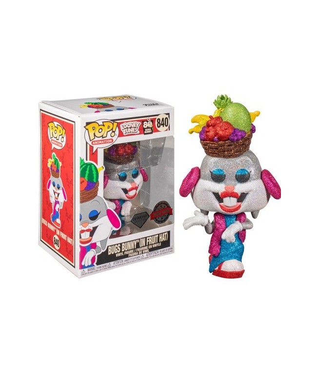 Funko pop looney tunes bugs bunny con sombrero de frutas glitter efecto diamante exclusivo edicion especial 51731