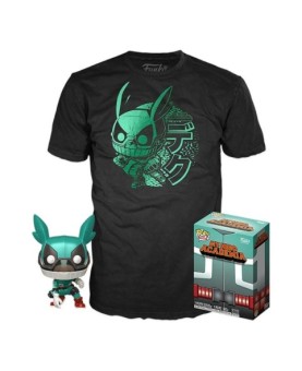 Pop & tee my hero academia deku con casco (full mech suit) funko + camiseta talla s