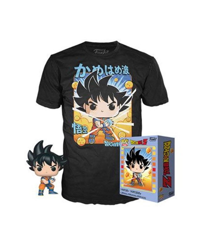 Pop & tee dragon ball z goku kamehameha funko + camiseta talla l ut - 56667l