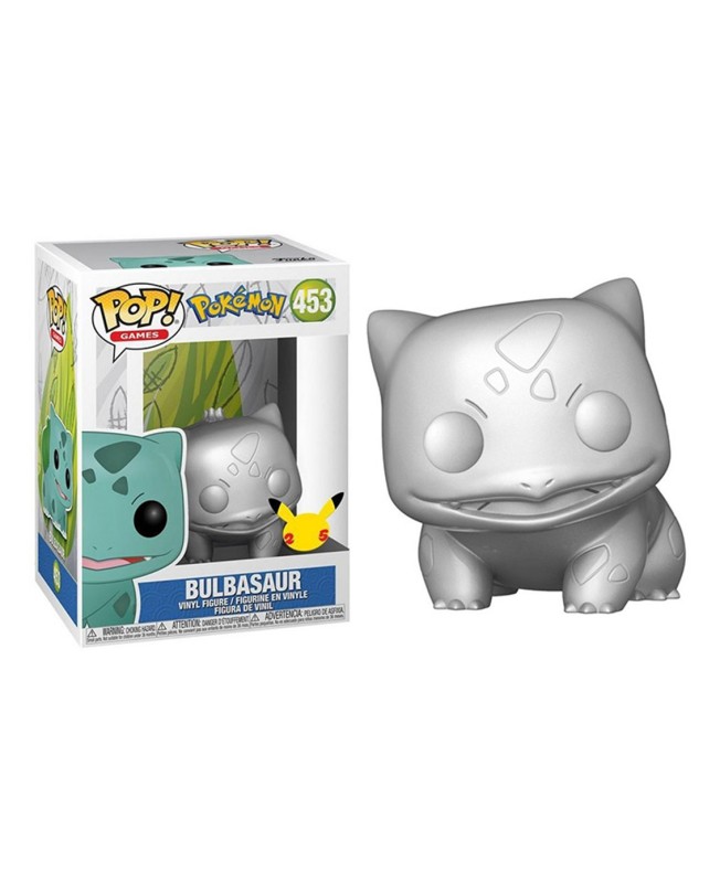 Funko pop jumbo pokemon s6 bulbasaur plateado efecto metalico 10" edicion especial exclusivo 59874