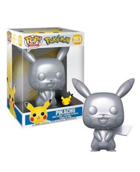 Funko pop jumbo pokemon s6 pikachu plateado efecto metalico 10" edicion especial exclusivo 59873