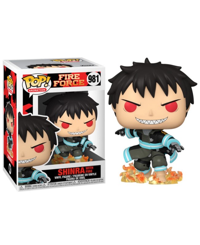 Funko pop animacion fire force shinra con fuego 56159