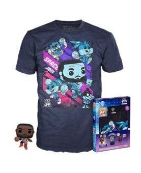 Pop & tee space jam looney tunes funko lebron james + camiseta pack 10 unidades todas las tallas