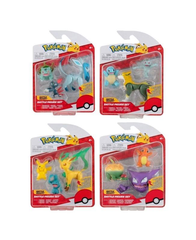 Pack de 3 fuguras pokemon batalla ola 10 surtido de 4