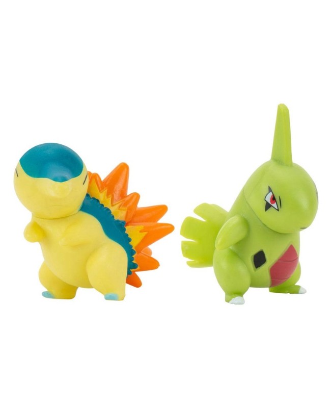 Pack de 2 figuras jazwares pokemon batalla cyndaquil & larvitar 5 cm