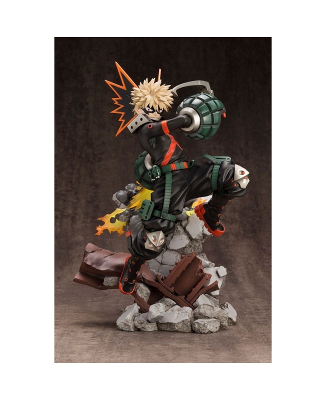 Figura kotobukiya my hero academia artfxj katsuki bakugo ver 2 bonus edition pvc escala 1 - 8 26 cm