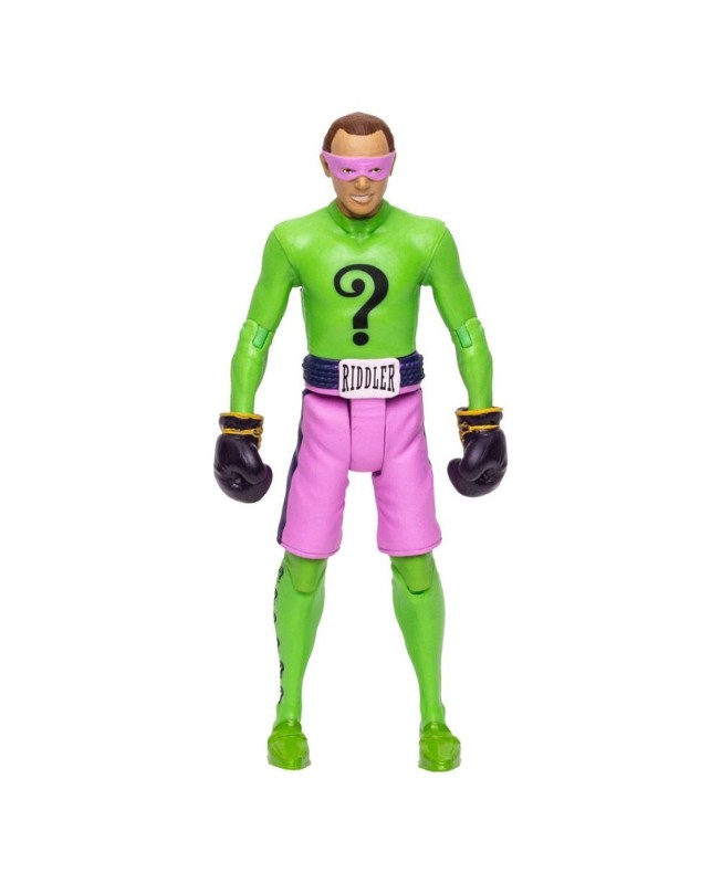 Figura mcfarlane toys dc retro batman 66 the riddler con guantes de boxeo