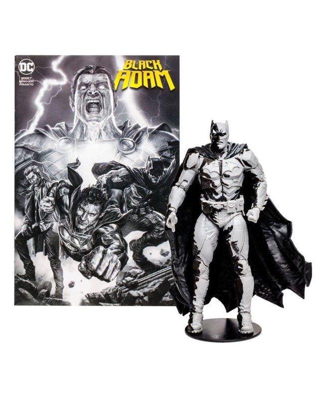 Figura y comic mcfarlane toys dc comics black adam batman line art variant`