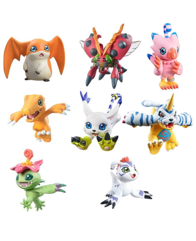 Pack 8 figuras megahouse digimon adventure digicolle! series mix special edition gift set