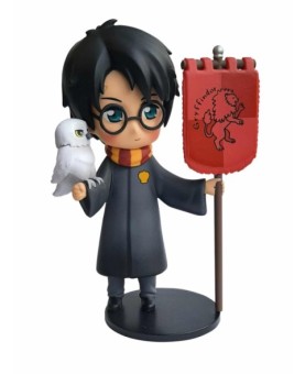 Figura plastoy harry potter harry potter con hedwig y estandarte gryffindor