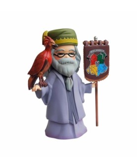 Figura plastoy harry potter albus dumbledore & fenix estandarte hogwarts