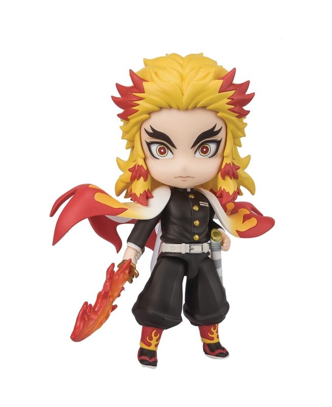 Figura tamashii nations demon slayer kimetsu no yaiba kyojuro rengoku flame breathing mugen train figuarts mini