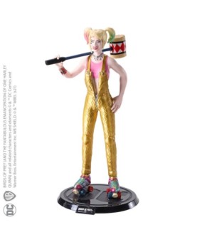 Figura the noble collection bendyfigs dc comics aves de presa harley quinn con mazo