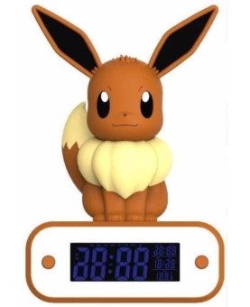 Lámpara led reloj despertador teknofun madcow entertainment pokemon eevee 20 cm