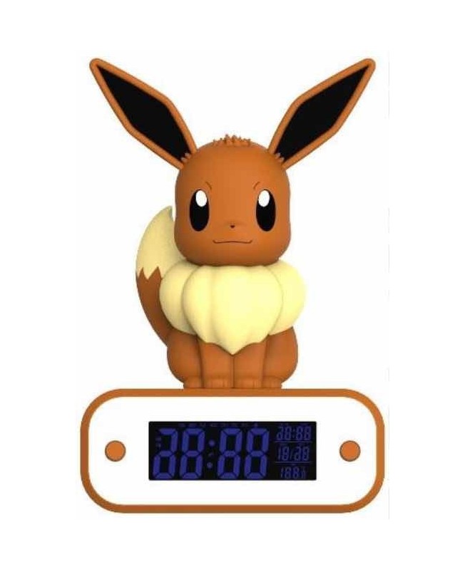 Lámpara led reloj despertador teknofun madcow entertainment pokemon eevee 20 cm