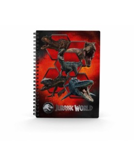 Libreta efecto 3d carnivorous jurassic world