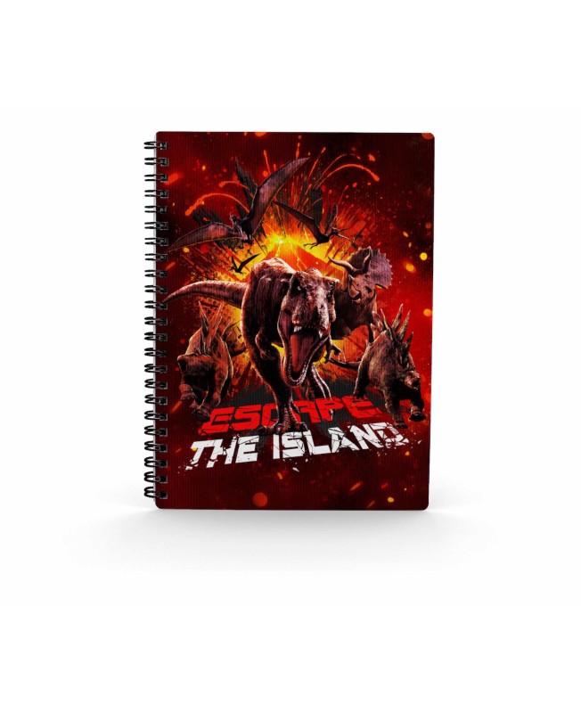 Libreta sd toys efecto 3d escape jurassic world