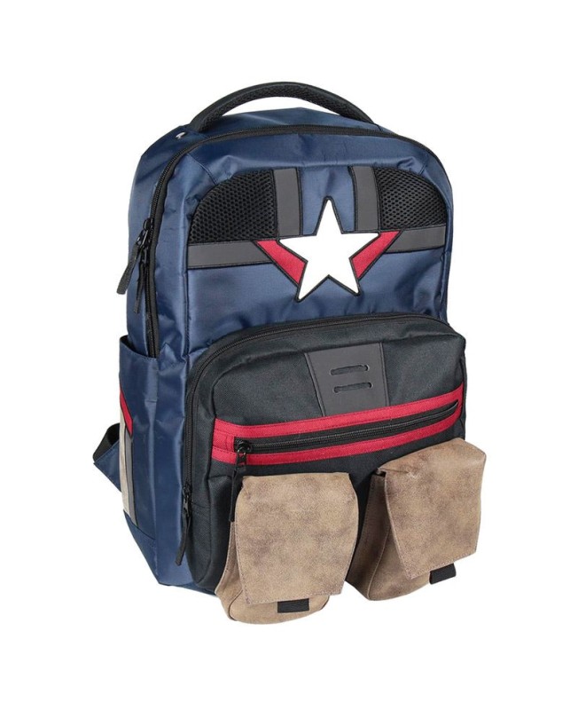 Mochila casual cerdá marvel capitan america vengadores multicolor 48 cm