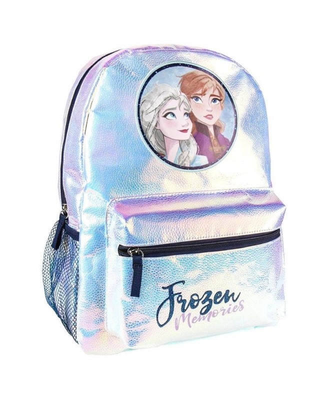 Mochila casual iridiscente cerdá disney frozen 2 anna & elsa azul 36 cm