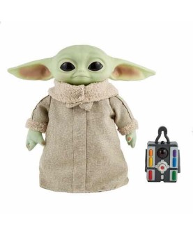 Peluche mattel el mandaloriano star wars baby yoda con control remoto