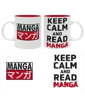 Taza keep calm and read manga