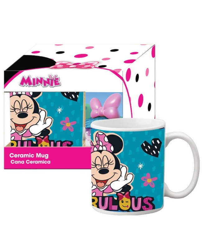 Taza gb eye ceramica minnie en caja regalo