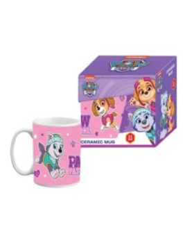 Taza gb eye ceramica rosa patrulla canina en caja de regalo