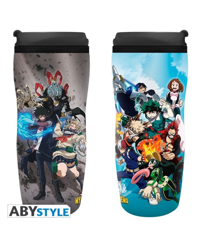 Taza de viaje abystyle my hero academia heroes y villanos