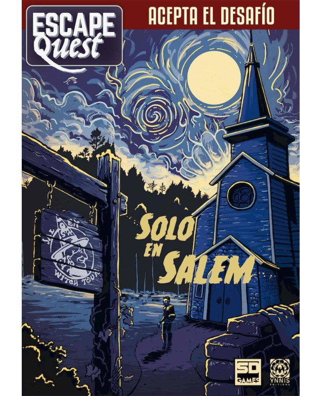 Juego de mesa escape quest 3: solo en salem formato libro pegi 12