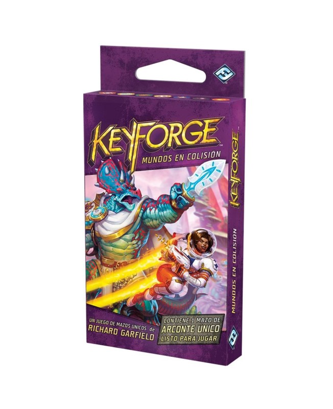 Juego de mesa keyforge mundos en colision mazo pegi 14