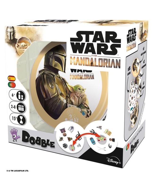 Juego de mesa dobble star wars mandalorian pegi 6