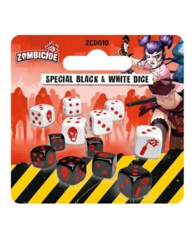 Pack dados especial black - white juego de mesa zombicide