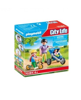 Playmobil ciudad mama con niños