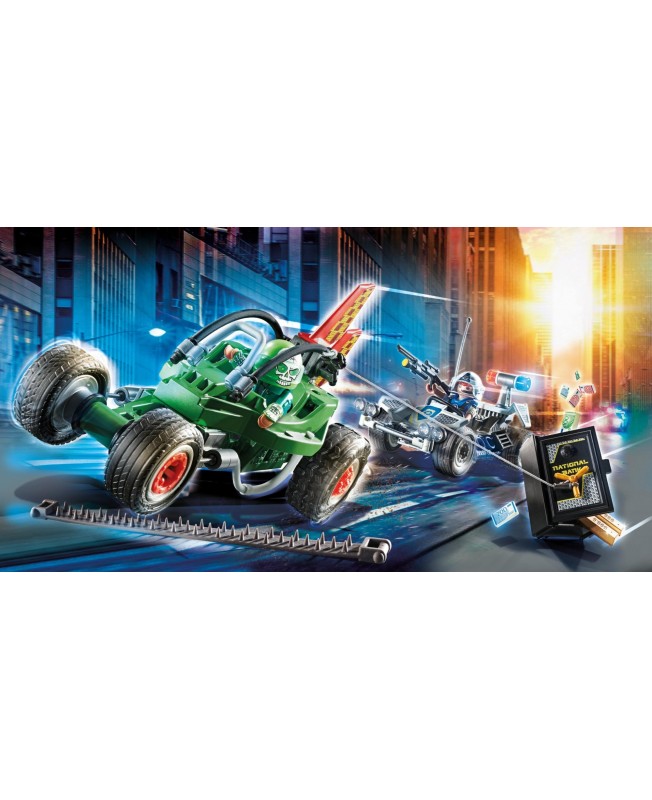 Playmobil ciudad kart policial persecucion ladron de caja fuerte