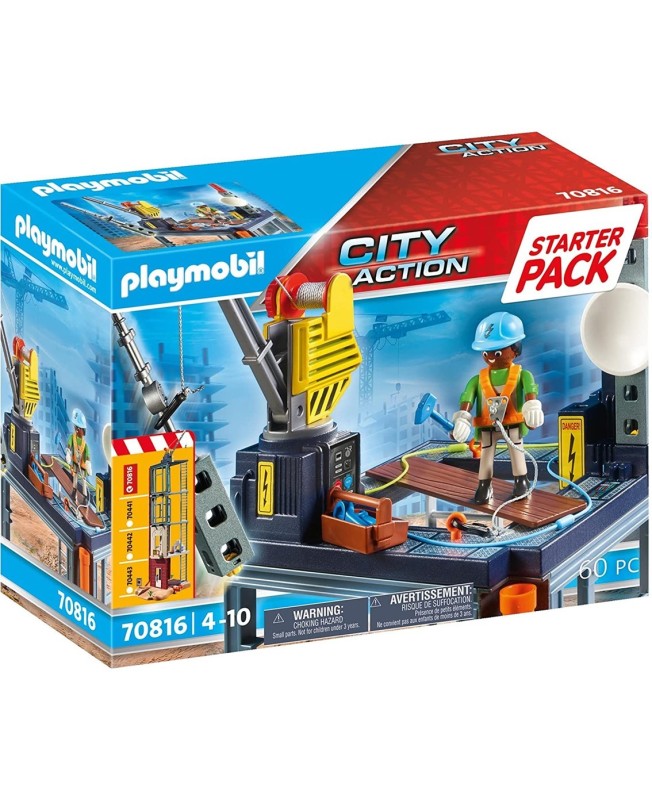 Playmobil  starter pack construccion con grua