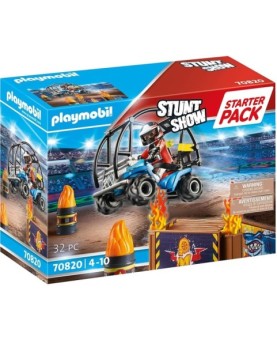 Playmobil starter pack stuntshow quad con rampa de fuego