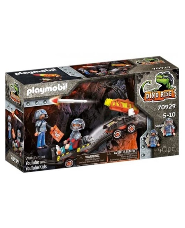 Playmobil dino mine carro de cohetes