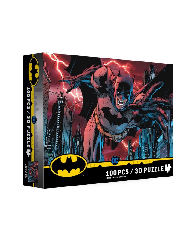 Puzle 100 efecto 3d batman ciudad universo dc