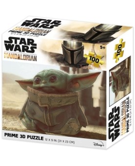 Puzle lenticular prime 3d 100 piezas the mandalorian grogu sentado