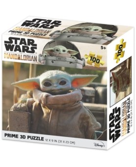 Puzle lenticular prime 3d 100 piezas the mandalorian grogu