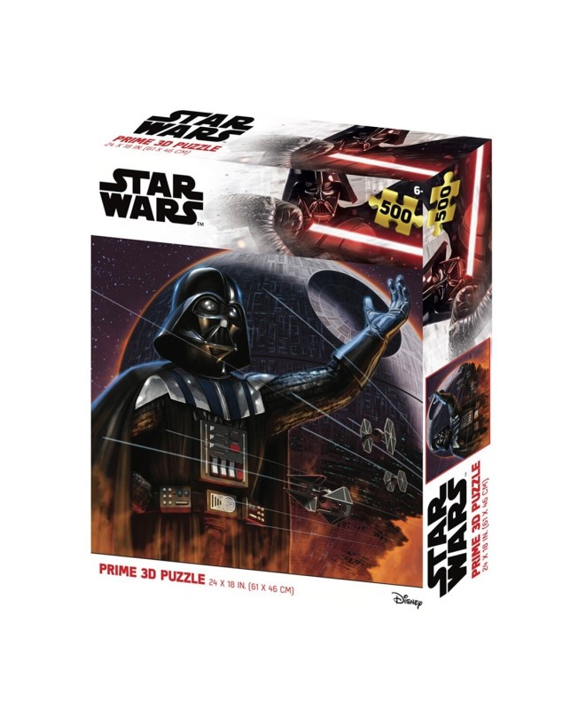 Puzle lenticular prime 3d star wars darth vader y la estrella de la muerte 500 piezas