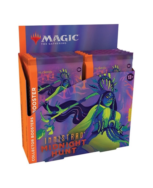 Juego de cartas collector booster wizards of the coast magic the gathering midnight hunt 12 sobres ingles