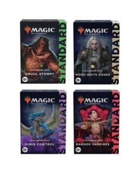 Juego de cartas caja de sobres wizard of the coast magic the gathering expositor de challenger deck 2022 8 expositores inglés