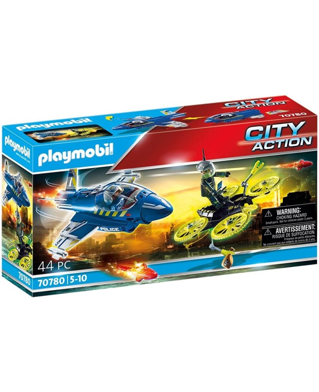 Playmobil policia avion : persecucion dron