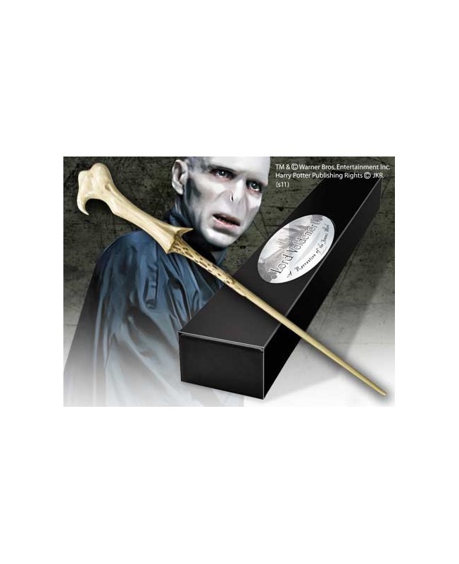 Replica the noble collection harry potter lord voldemort varita con caja y placa de identificacion